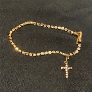 Cross tennis bracelet